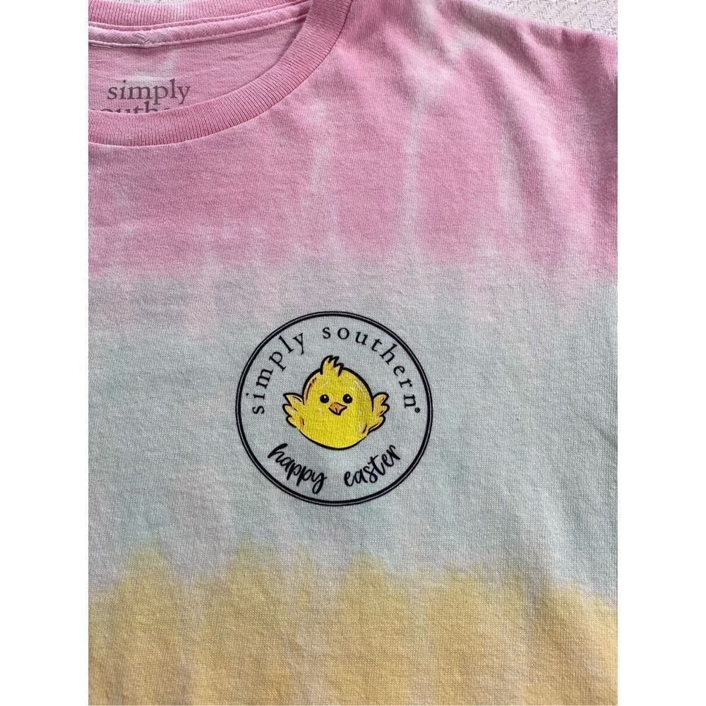 Simply Southern Juniors MEDIUM Happy Easter Short Sleeve Top - Picture 4 of 7